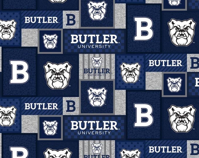 Butler University Bulldogs Licensed FLEECE fabric. See Description for actual measurements available. Officially Licensed