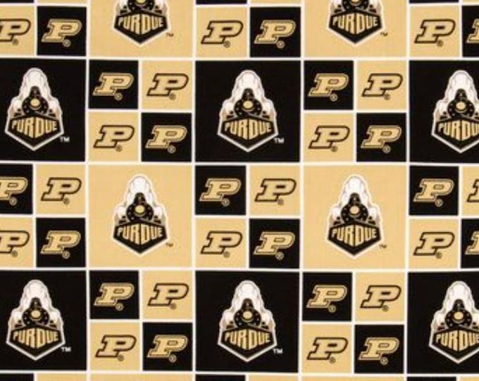 Purdue University Boilermakers Fabric 100% Cotton Officially Licensed