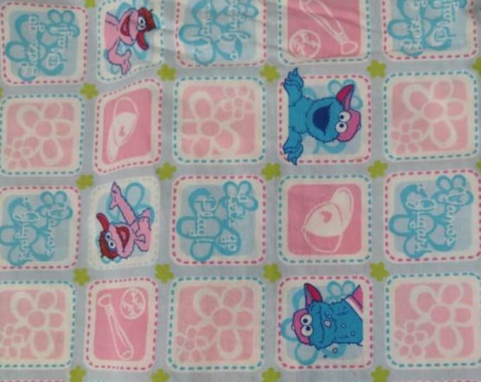 Sesame Street Cookie Monster & Lola Cotton Fabric 100% Cotton Officially Licensed