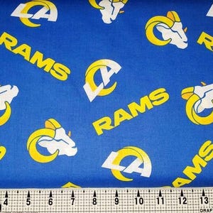 Los Angeles Rams Fabric 100% Cotton Officially Licensed