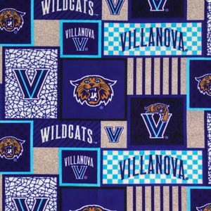 Villanova University Wildcats Fleece NCAA Licensed FLEECE fabric.