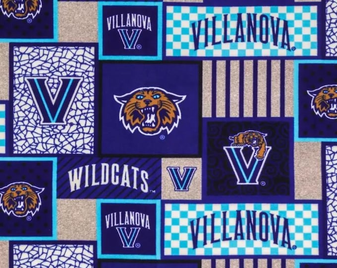 Villanova University Wildcats Fleece NCAA Licensed FLEECE fabric.