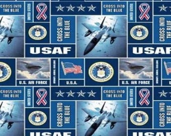 US Air Force Military Officially Licensed FLEECE fabric
