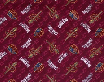 Cleveland Cavs Cotton Fabric Cavs Basketball 100% Cotton Officially Licensed
