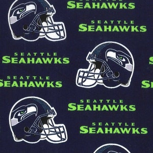 Seattle Seahawks Cotton Fabric 100% Cotton Officially Licensed