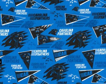 Carolina Panthers Retro Cotton Fabric 100% Cotton    NEW Officially Licensed