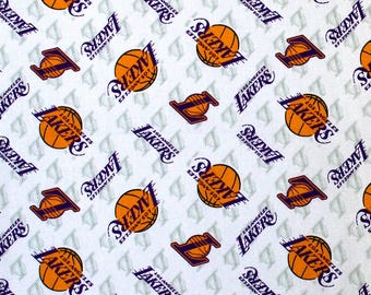 LA Lakers Cotton Fabric Basketball 100% Cotton Officially Licensed