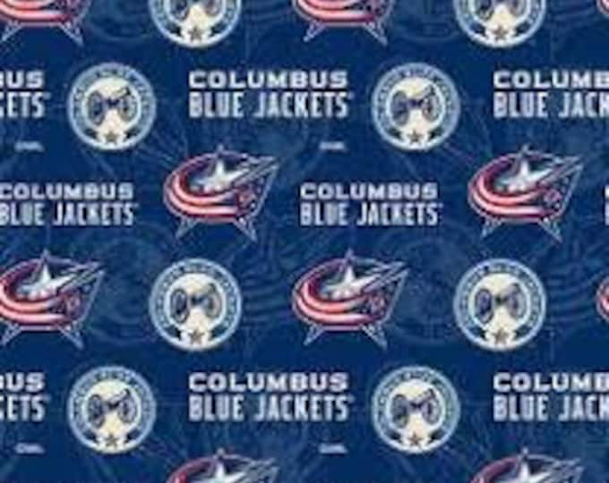 Columbus Blue Jackets CBJ NHL Fabric 100% Cotton Officially Licensed