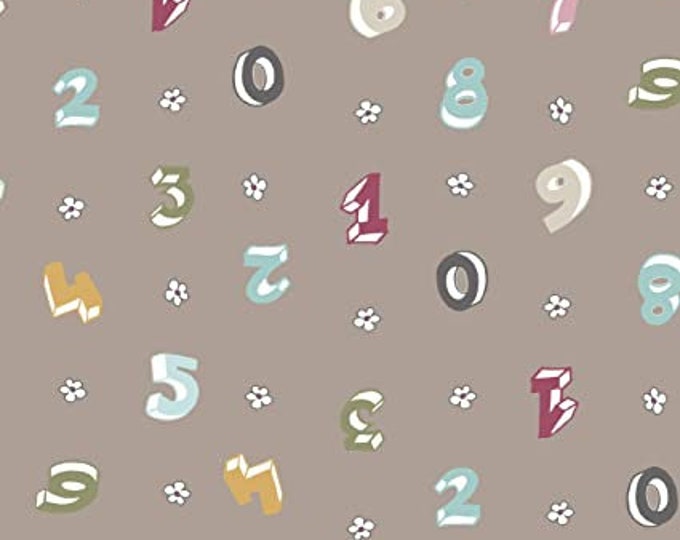 Numbers Count on me Fabric 100% Cotton
