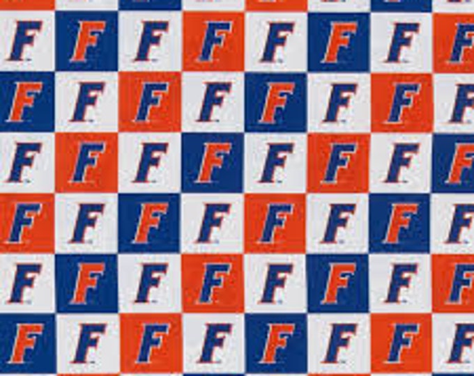 Florida Gators Check Fabric 100% Cotton Officially Licensed