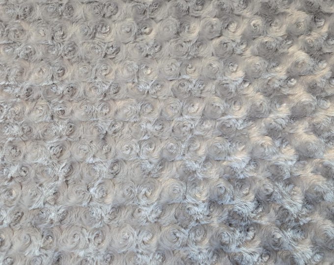 Shannon Fabrics by the yard Silver Cuddle Rose
