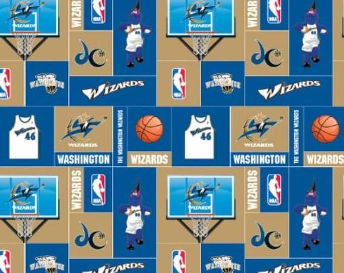 Washington Wizards NBA Licensed FLEECE fabric. Officially Licensed