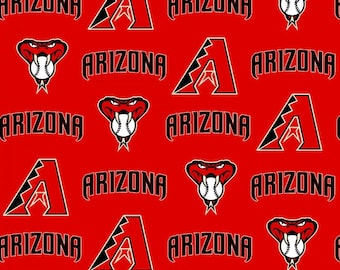 Arizona Diamondbacks cotton fabric. Officially Licensed