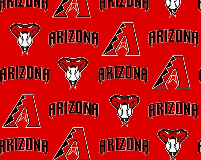 Arizona Diamondbacks cotton fabric. Officially Licensed