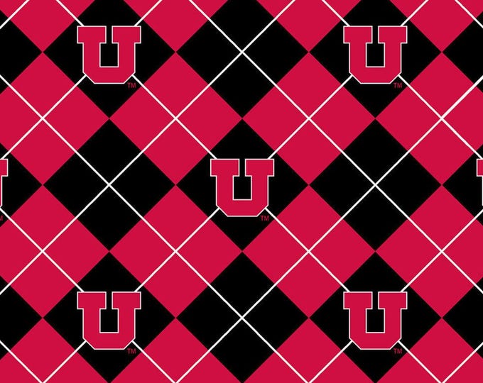 University of Utah Utes Fleece NCAA Licensed FLEECE fabric.