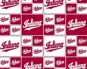 Indiana Hoosiers Fabric 100% Cotton Officially Licensed
