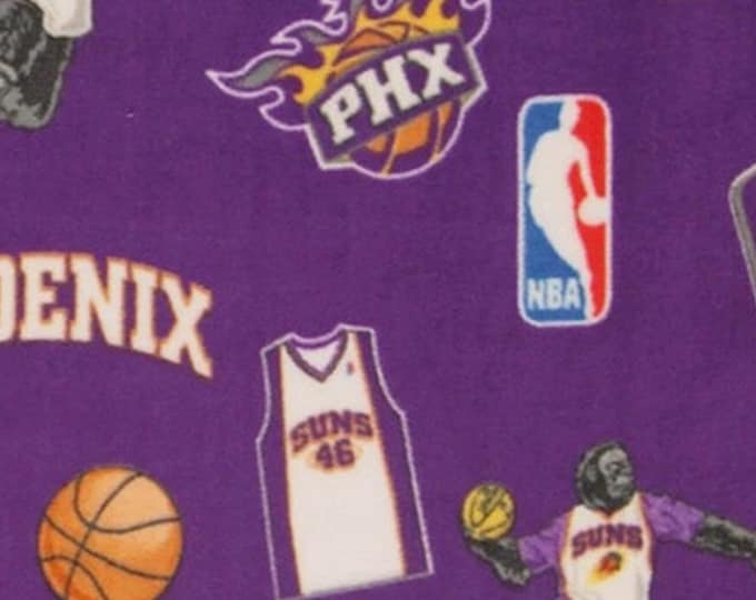 Phoenix Suns Licensed FLEECE fabric. See Description for actual measurements available. Officially Licensed