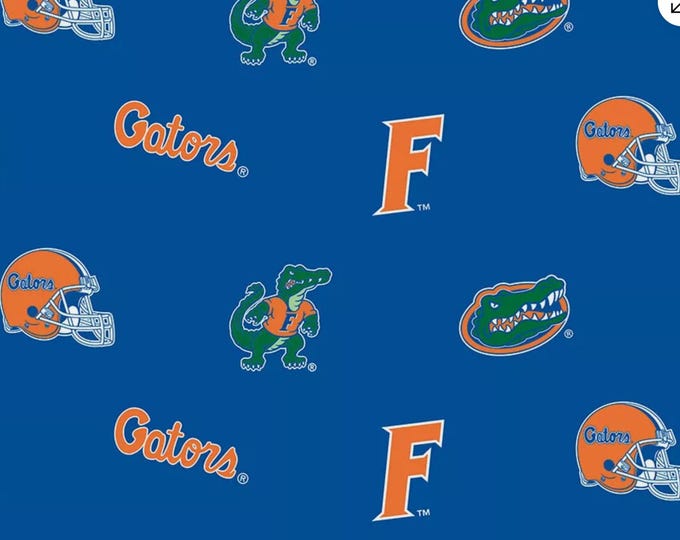 Florida Gators FLEECE fabric. Officially Licensed