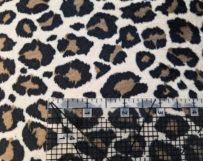 Jaguar Cuddle Tan/Brown Shannon Fabrics by the yard