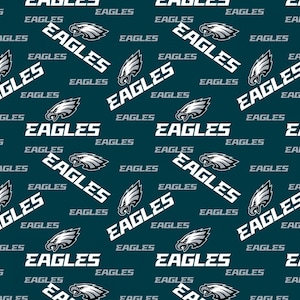 Philadelphia Eagles  Cotton Fabric 100% Cotton    NEW Officially Licensed