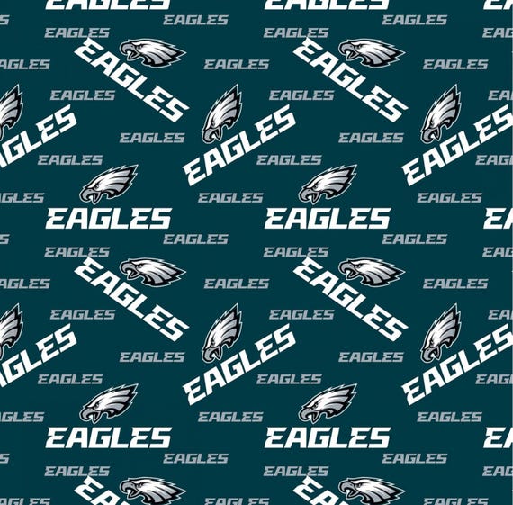 Philadelphia Eagles  Cotton Fabric 100% Cotton    NEW Officially Licensed