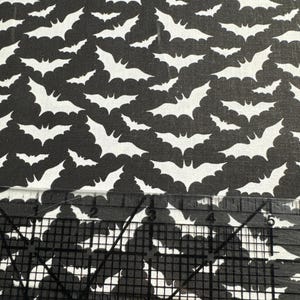 Black and White bats Halloween  Fabric 100% Cotton