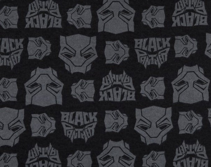 FLANNEL Marvel Black Panther Fabric 100% Cotton Officially Licensed