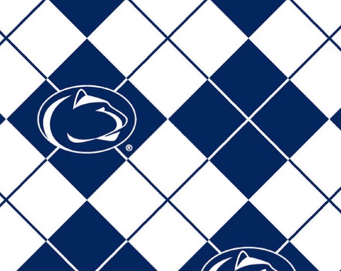 Penn State Licensed FLEECE fabric. See Description for actual measurements available. Argyle Officially Licensed