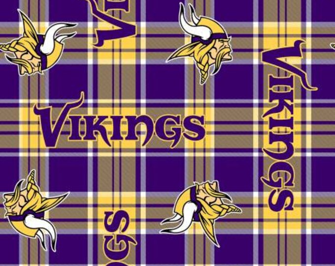 Minnesota Vikings Licensed FLEECE fabric. See Description for actual measurements available. Officially Licensed