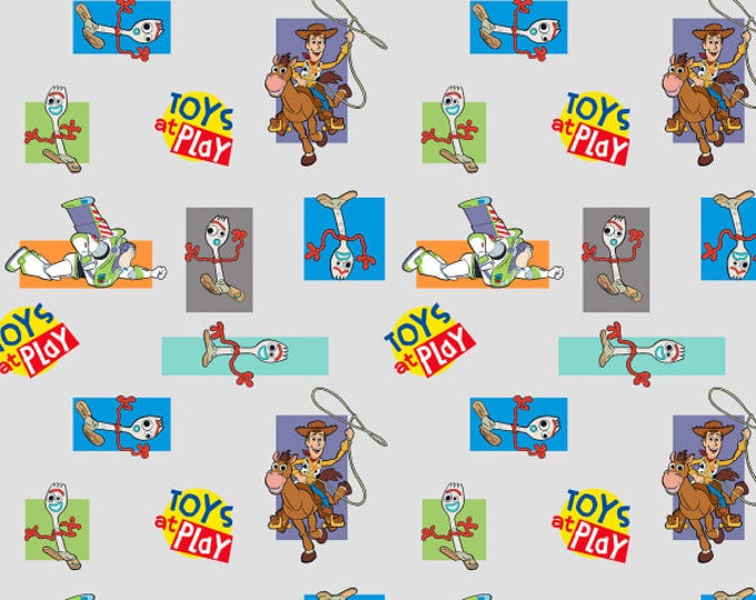 Toy Story Cotton Fabric 100% Cotton   Toys at Play Officially Licensed