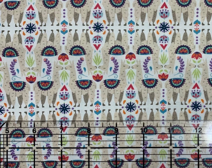 Llama cotton Fabric 100% Cotton  Ships in 1 Business Day