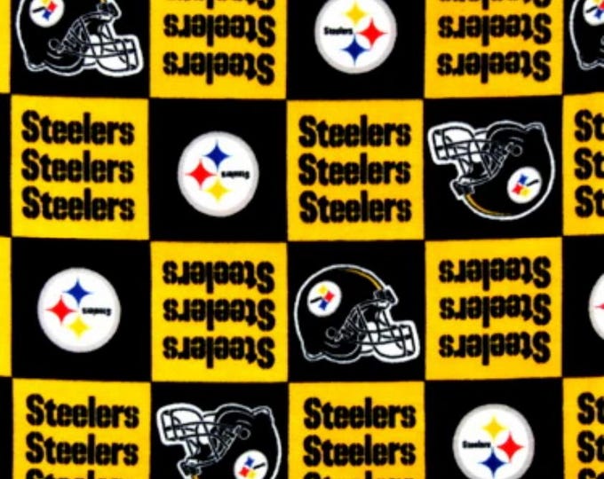 Pittsburgh Steelers Licensed FLEECE fabric. See Description for actual measurements available. Officially Licensed