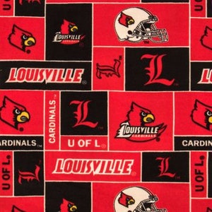 University of Louisville Cardinals Licensed FLEECE Fabric. See 