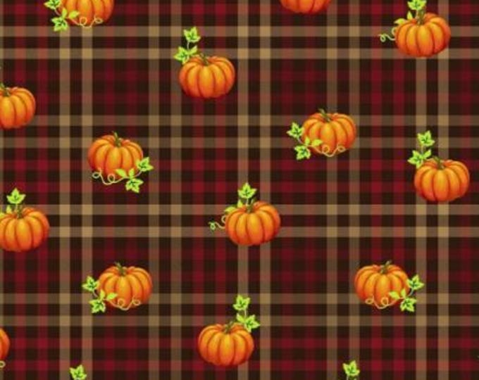 Freckle and Lollie - Autumn Glory - Pumpkin Plaid - Brown 100% Cotton
