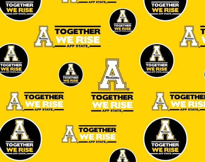 Appalachian State Licensed FLEECE fabric. See Description for actual measurements available. Officially Licensed