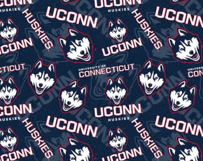 University of Connecticut Huskies Cotton Fabric Uconn 100% Cotton