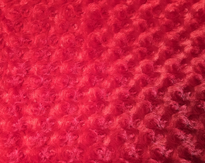 Shannon Fabrics by the yard Red Cuddle Rose