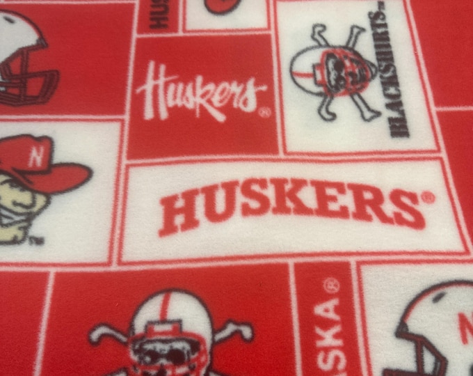 Nebraska Huskers Licensed FLEECE fabric.