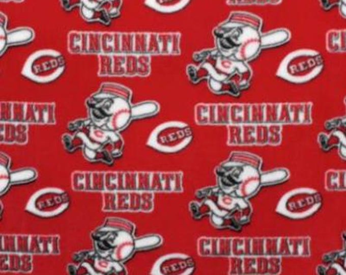 Cincinnati Reds Licensed FLEECE fabric. See Description for actual measurements available. Officially Licensed