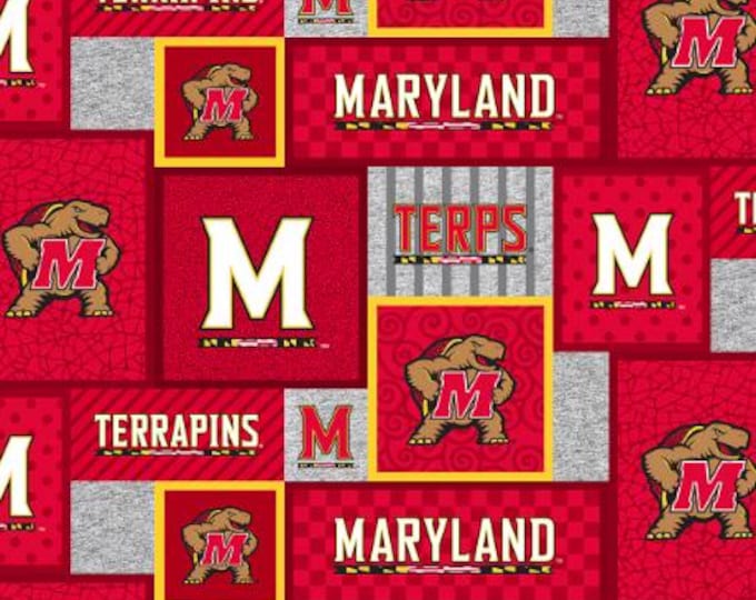Maryland Terps Licensed FLEECE fabric.