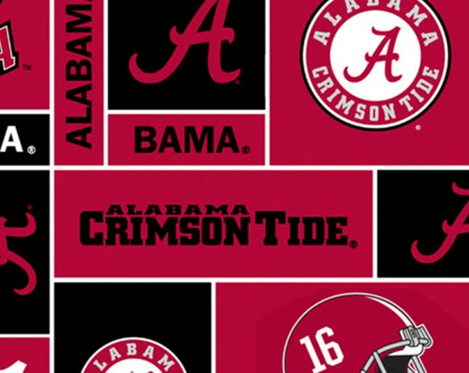 University of Alabama Licensed FLEECE fabric.