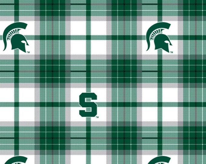 Michigan State Spartans  Licensed FLEECE fabric. See Description for actual measurements available. Officially Licensed