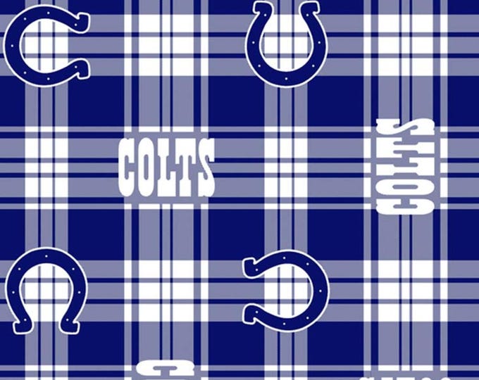 Indianapolis Colts Licensed FLEECE fabric. See Description for actual measurements available. Officially Licensed