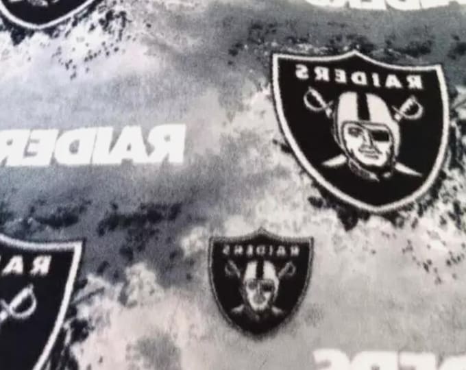 Las Vegas Raiders Licensed FLEECE fabric.  See Description for actual measurements available. Officially Licensed