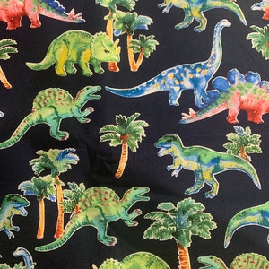 Dinosaur and Trees cotton Fabric 100% Cotton