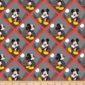 Mickey Tile Cotton Fabric 100% Cotton Officially Licensed