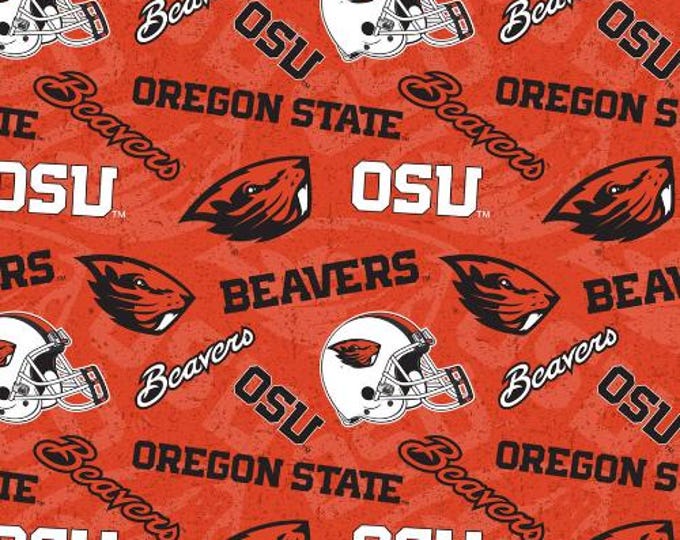 Oregon State Beavers OSU Fabric 100% Cotton Tone on Tone Officially Licensed