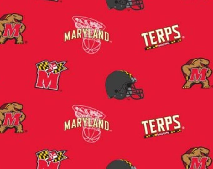 Maryland Terps  Licensed FLEECE fabric.