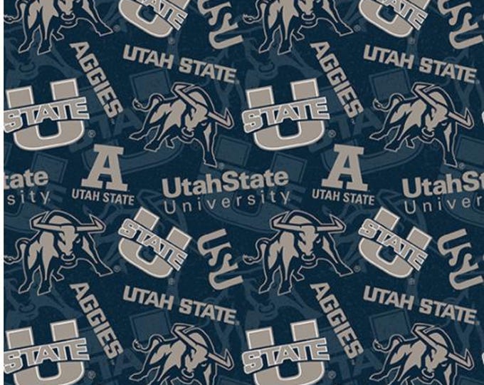 Utah State Fabric 100% Cotton Aggies Officially Licensed