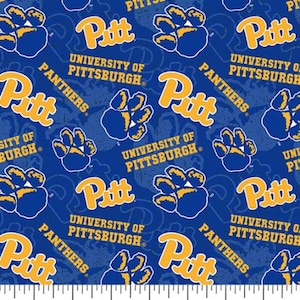 Pitt Fabric 100% Cotton University of Pittsburgh Panthers